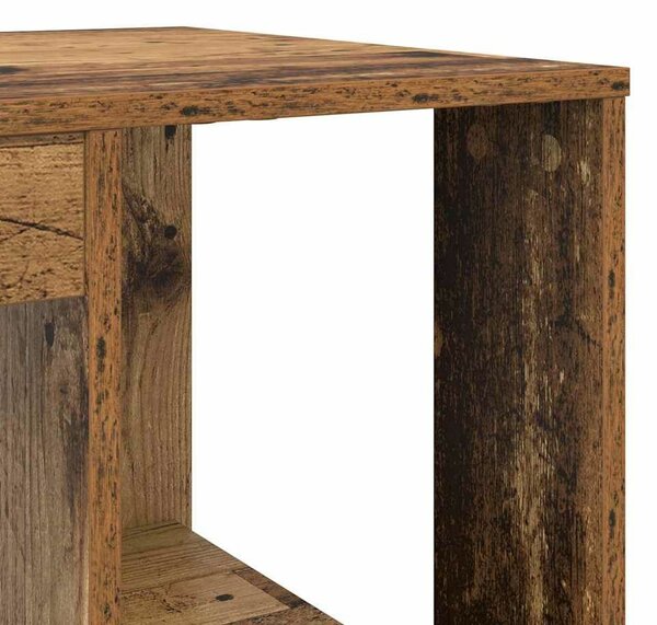 VidaXL Íróasztal tárolóval Régi fa 130 x 50.5 x 75 cm Faanyag