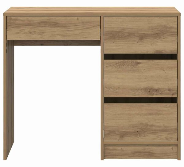 VidaXL Asztal fiókkal Artisan tölgy 90 x 37.5 x 75 cm Faanyag