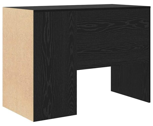 VidaXL Íróasztal polcokkal Musta tammi 102 x 50 x 75 cm Faanyag