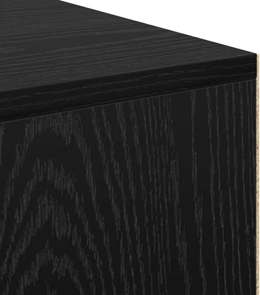 VidaXL Íróasztal polcokkal Musta tammi 102 x 50 x 75 cm Faanyag
