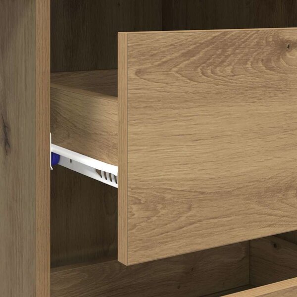 VidaXL Asztal fiókkal Artisan tölgy 90 x 37.5 x 75 cm Faanyag