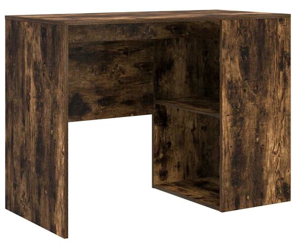 VidaXL Íróasztal polcokkal Füstölt tölgy 102 x 50 x 75 cm Faanyag