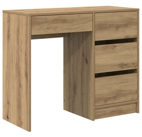 VidaXL Asztal fiókkal Artisan tölgy 90 x 37.5 x 75 cm Faanyag
