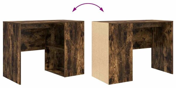 VidaXL Íróasztal polcokkal Füstölt tölgy 102 x 50 x 75 cm Faanyag