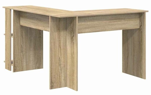VidaXL Sarokíróasztal Sonoma tölgy 140 x 113,5 x 75 cm Faanyag