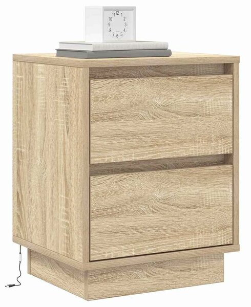 VidaXL Éjjeliszekrény 2 pcs Sonoma tölgy 39 x 34,5 x 50 cm Faanyag