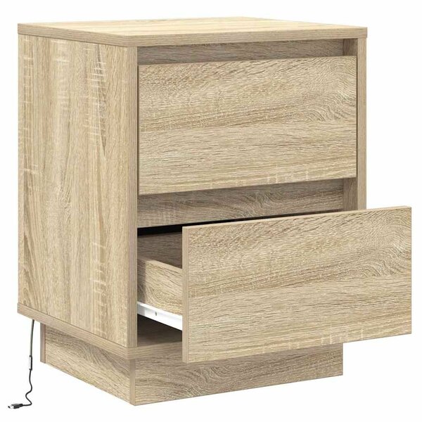 VidaXL Éjjeliszekrény 2 pcs Sonoma tölgy 39 x 34,5 x 50 cm Faanyag
