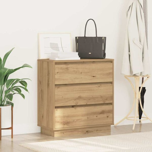 VidaXL Éjjeliszekrény Artisan tölgy 71 x 34,5 x 75 cm Faanyag