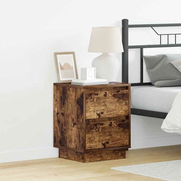 VidaXL Éjjeliszekrény 2 pcs Füstölt tölgy 39 x 34,5 x 50 cm Faanyag