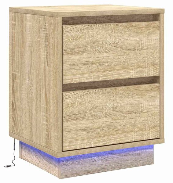 VidaXL Éjjeliszekrény 2 pcs Sonoma tölgy 39 x 34,5 x 50 cm Faanyag