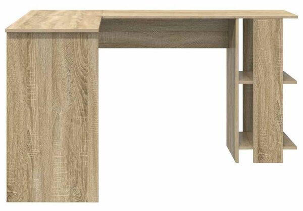 VidaXL Sarokíróasztal Sonoma tölgy 140 x 113,5 x 75 cm Faanyag