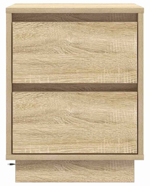 VidaXL Éjjeliszekrény 2 pcs Sonoma tölgy 39 x 34,5 x 50 cm Faanyag