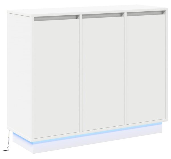 VidaXL LED tálaló Fehér 90 x 32 x 75 cm Szerelt Fa