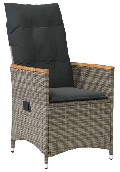 VidaXL Polyrattan Kerti Étkezőgarnitúra - 9 részes - Szürke