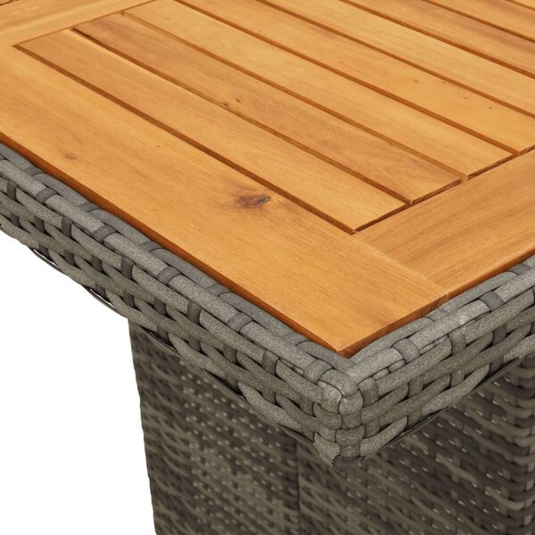VidaXL Polyrattan Kerti Bútor - 7 részes Bisztrókészlet
