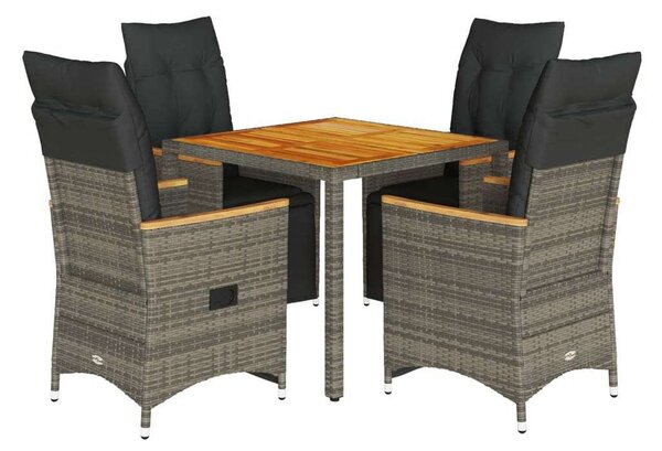 VidaXL Polyrattan Kerti Bútor - 5 részes szett