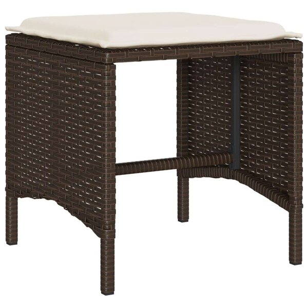 VidaXL 6 részes barna polyrattan kerti ülőgarnitúra párnával