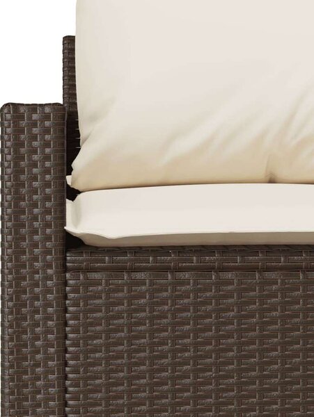 VidaXL 6 részes barna polyrattan kerti ülőgarnitúra párnával