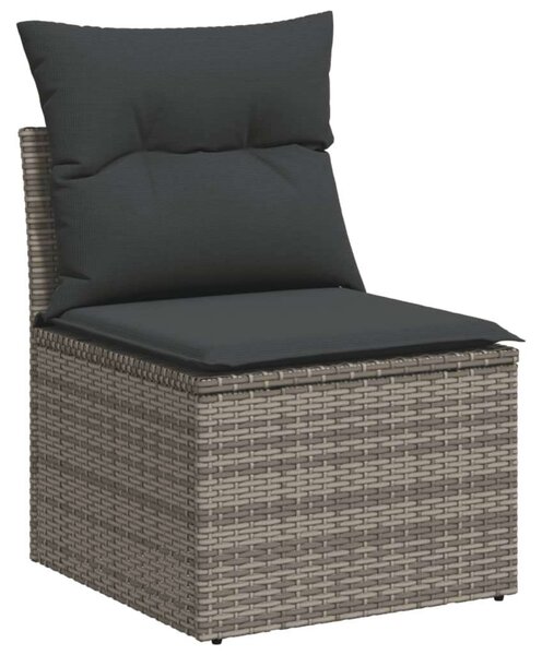 Polyrattan Kerti Ülőgarnitúra - 10 részes - Szürke