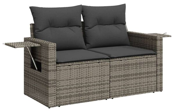VidaXL 12 részes szürke polyrattan kerti ülőgarnitúra párnákkal