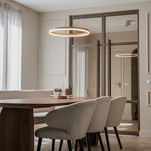 Design lógólámpa arany 60 cm beépített LED-del, 3 fokozatú fényerőszabályzóval - Anello