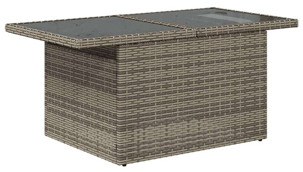 VidaXL Polyrattan Kerti Ülőgarnitúra - L-alakú - Szürke