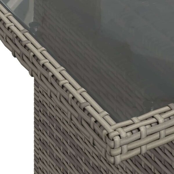 VidaXL Polyrattan Kerti Ülőgarnitúra - 7 részes - Szürke