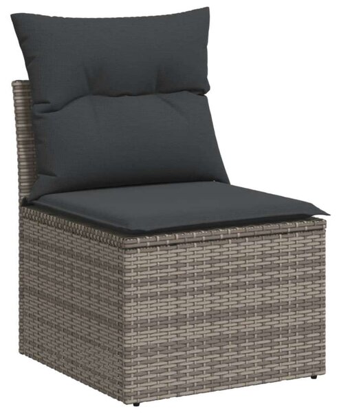 Polyrattan Kerti Ülőgarnitúra - 10 részes - Szürke