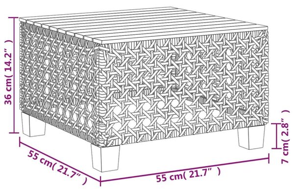 VidaXL Polyrattan Kerti Ülőgarnitúra - 6 részes