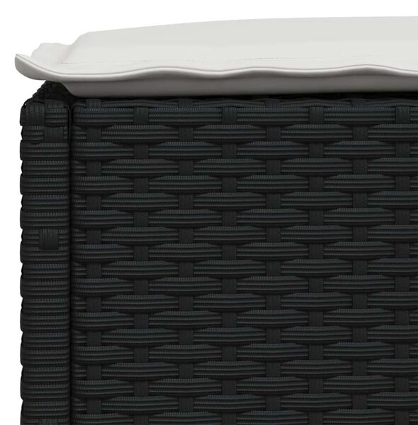 VidaXL 4 részes Polyrattan Kerti Ülőgarnitúra - Fekete
