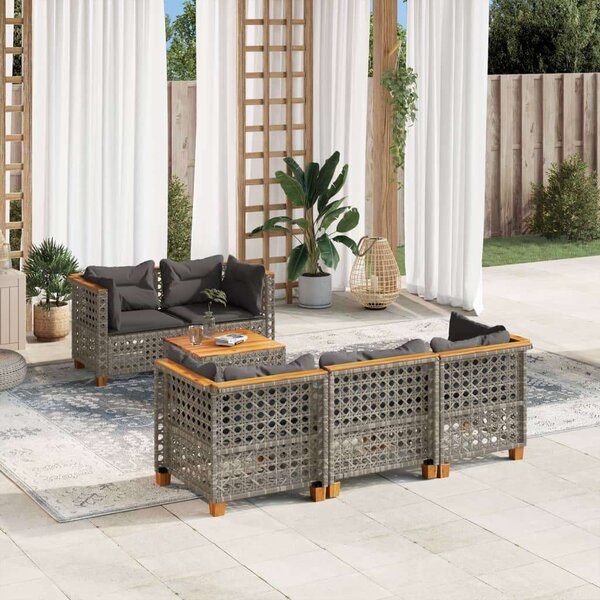 VidaXL Polyrattan Kerti Ülőgarnitúra - 6 részes