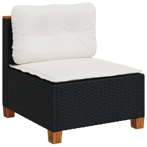 VidaXL 4 részes Polyrattan Kerti Ülőgarnitúra - Fekete
