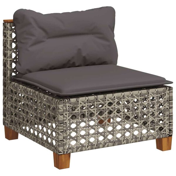 VidaXL Polyrattan Kerti Ülőgarnitúra - 5 részes - Szürke