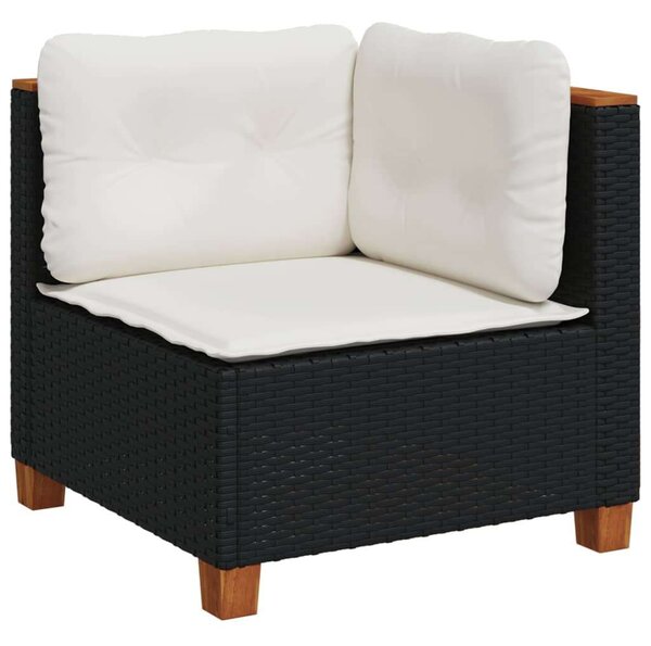 VidaXL 8 részes Kerti Ülőgarnitúra - Fekete Polyrattan