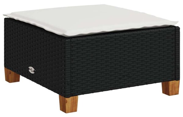 VidaXL Polyrattan Kerti Ülőgarnitúra - 6 részes - Fekete