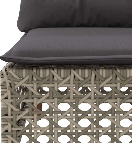 Polyrattan Kerti Ülőgarnitúra - 6 Fős - Szürke
