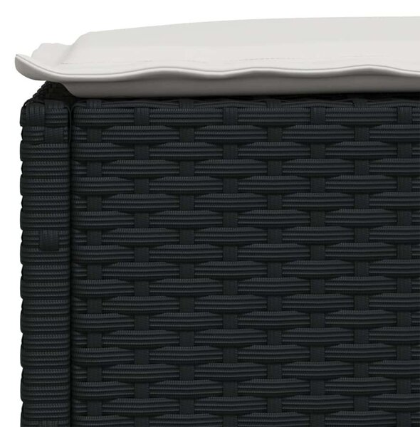 VidaXL 8 részes Kerti Ülőgarnitúra - Fekete Polyrattan