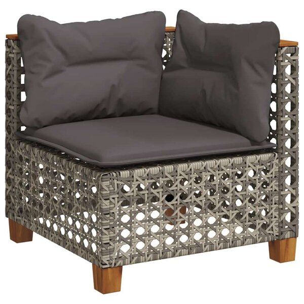 VidaXL Polyrattan Kerti Ülőgarnitúra - 8 részes - Szürke