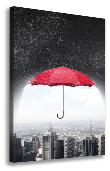 Vászonfotó Umbrella a város felett