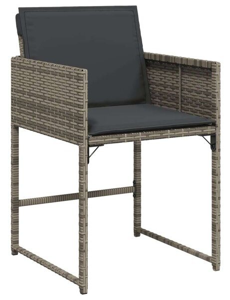 VidaXL 11 részes szürke polyrattan kerti ülőgarnitúra párnákkal