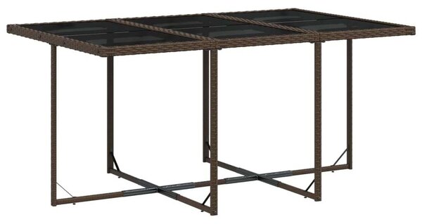 VidaXL Polyrattan Kerti Étkezőgarnitúra - 7 részes, Barna