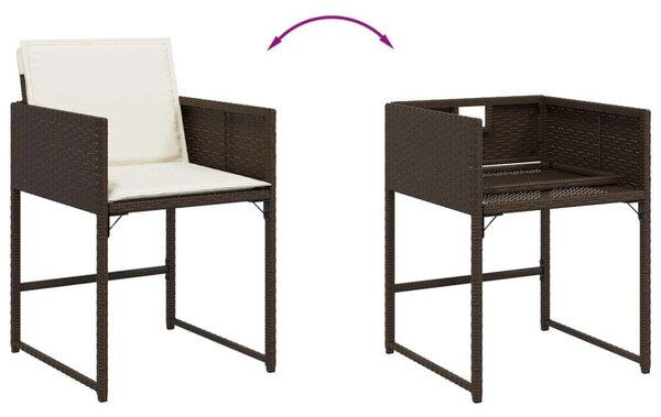VidaXL Polyrattan Kerti Étkezőgarnitúra - 5 részes