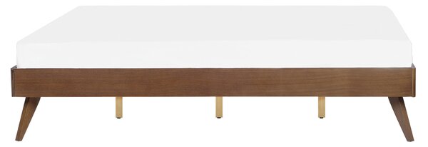 Fejtámla nélküli ágy BERRIC 160 x 200 cm Sötét kőris