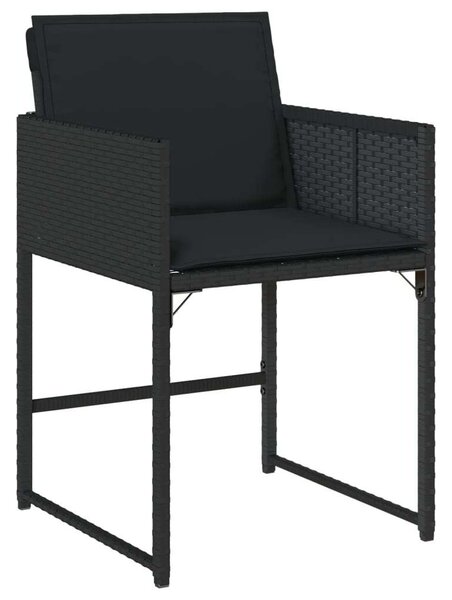 VidaXL 13 részes fekete polyrattan kerti ülőgarnitúra párnákkal
