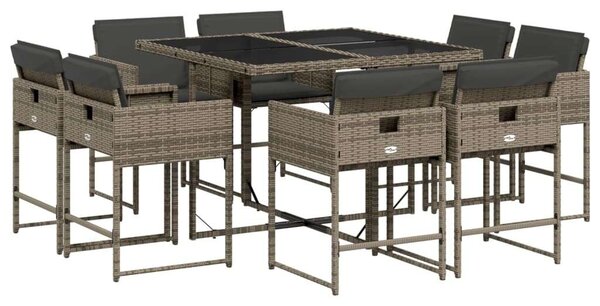 VidaXL Polyrattan Kertbútor Szett - 9 részes