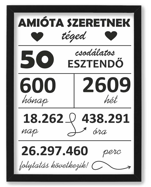Ennyi ideje szeretnek - dekortábla