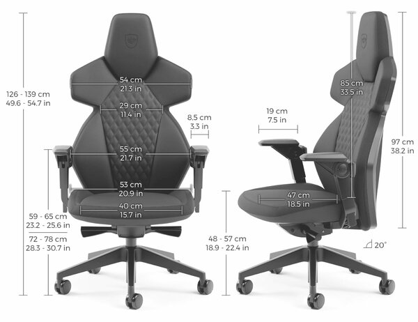 Noblechairs Dawn PU Gamer szék - Fekete