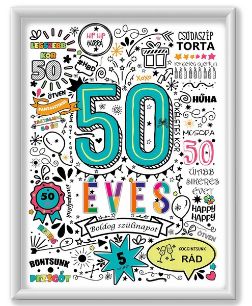 50 éves lettem én - dekortábla
