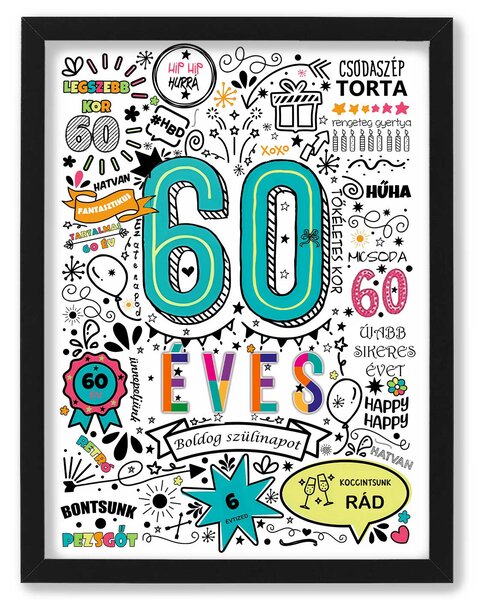 60 éves lettem én - dekortábla