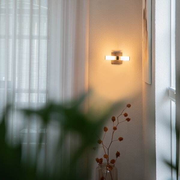 Modern fürdőszobai fali lámpa fekete IP44 2 lámpás - Bath